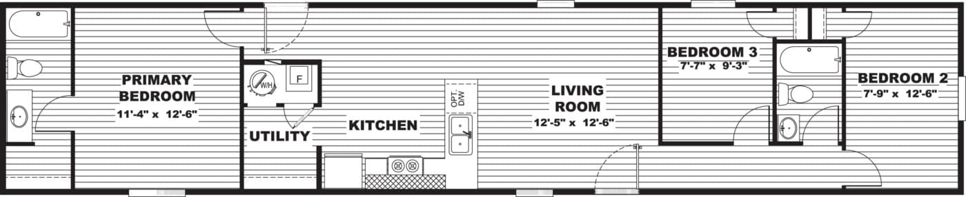 Hickory floor plan home features