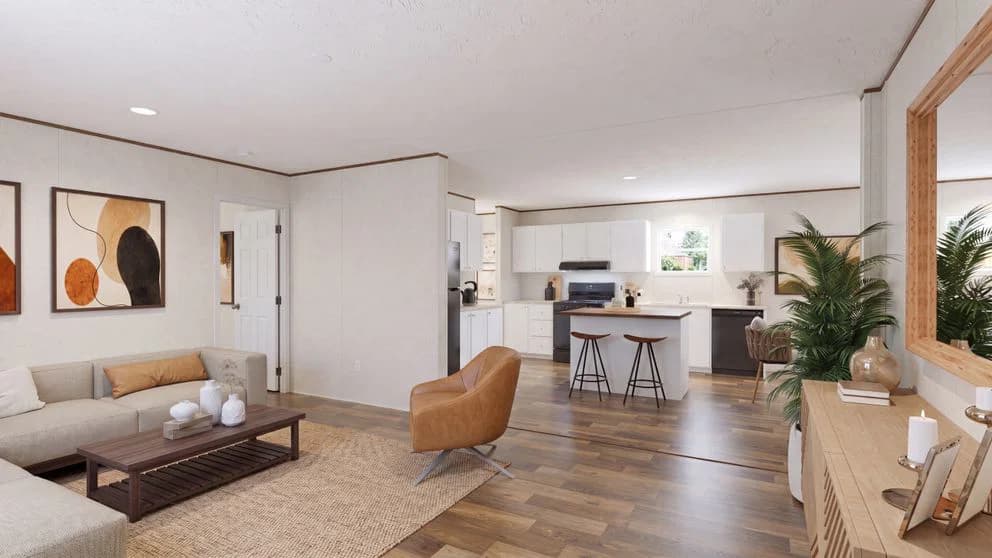 Oak interior home features
