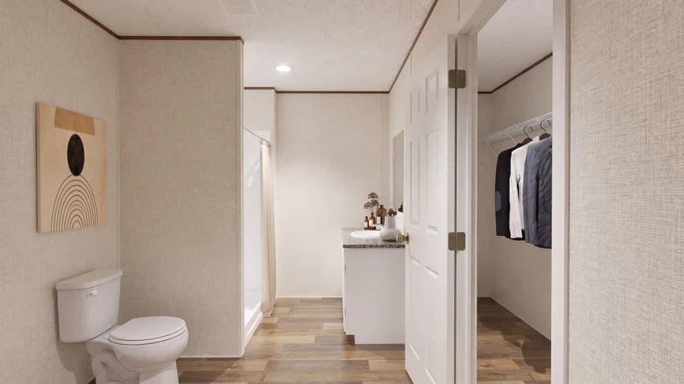 Spruce bathroom home features