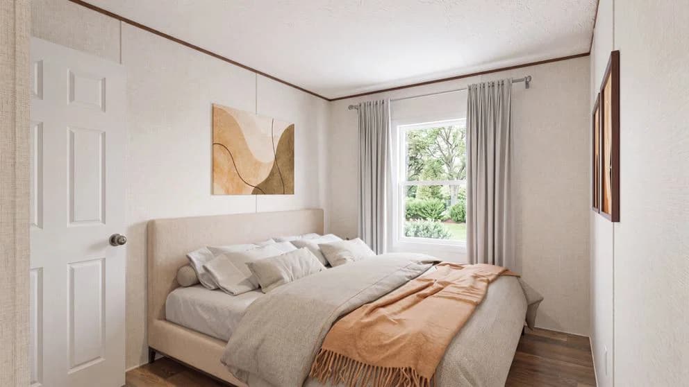Oak bedroom home features