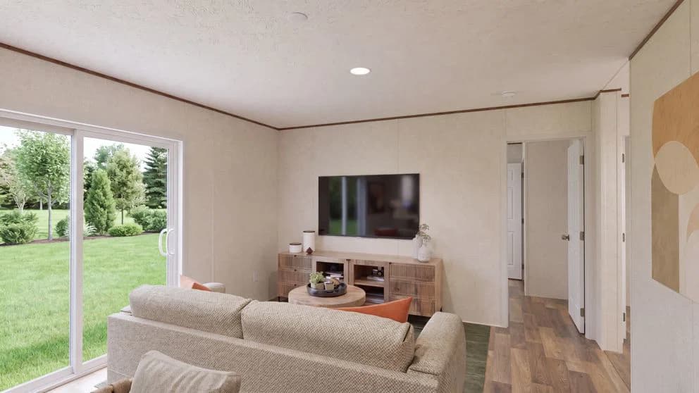 Oak interior home features