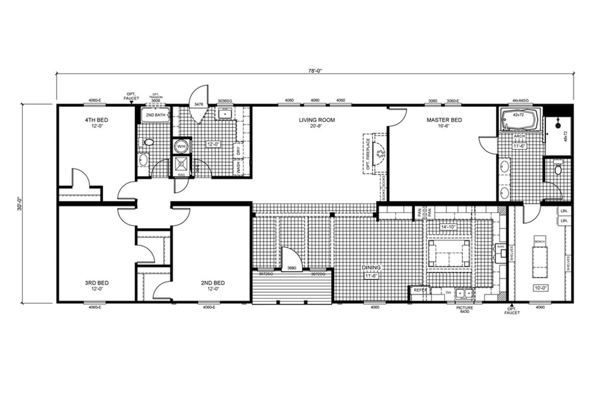 The bryant  home features