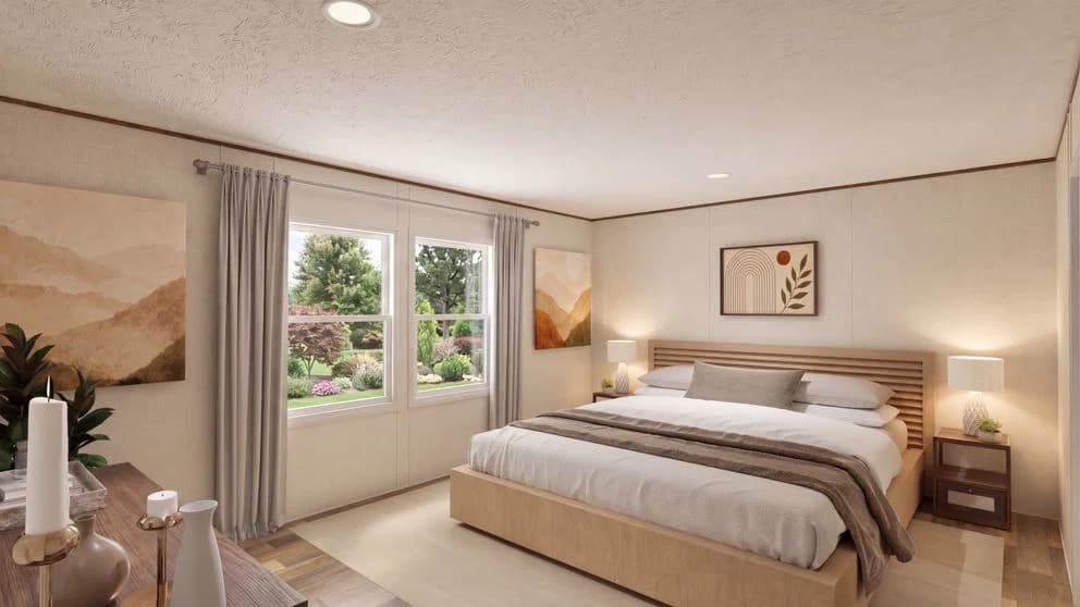 Spruce bedroom home features
