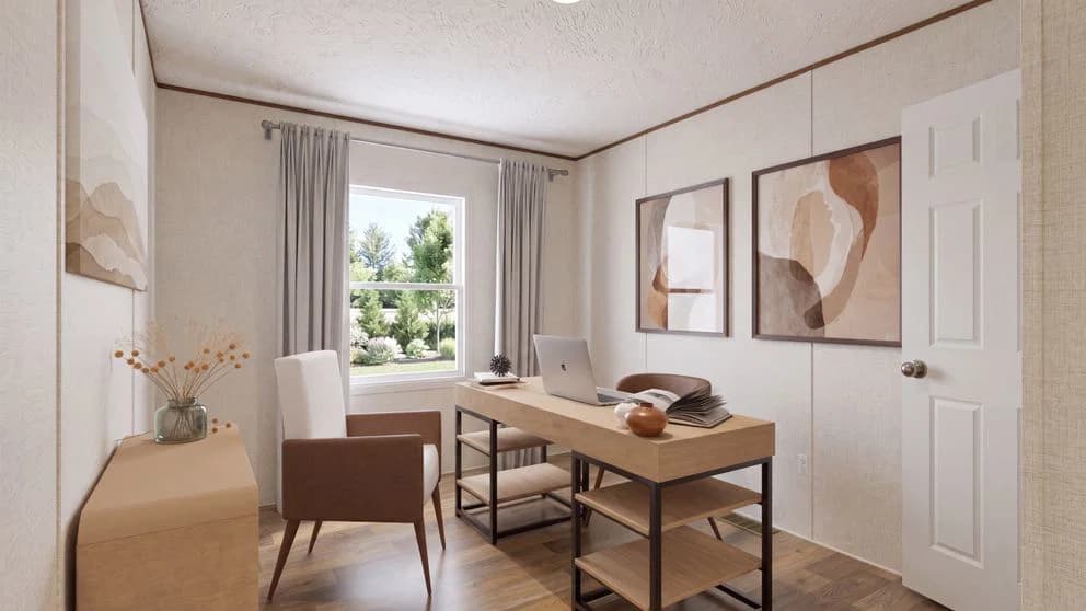 Oak interior home features