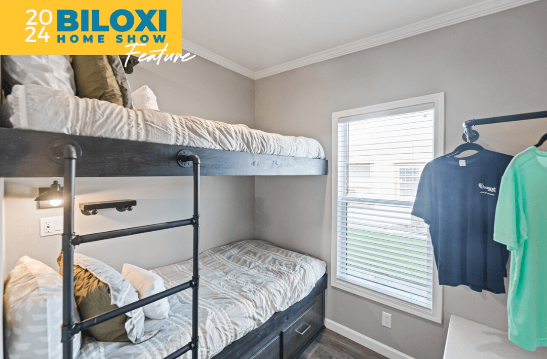 Wedge tiny home bedroom home features