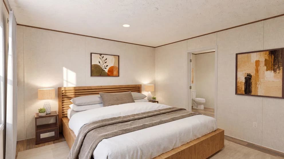 Oak bedroom home features