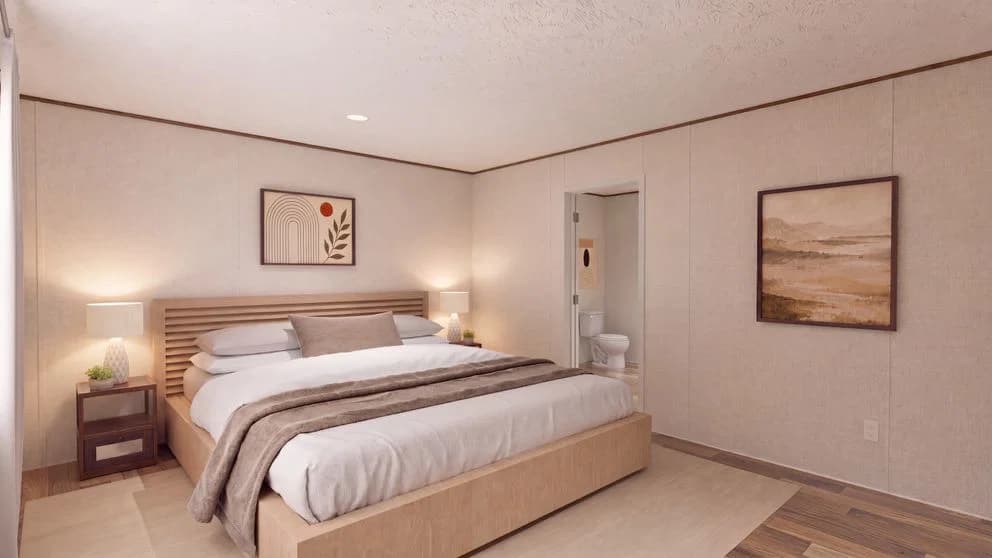 Spruce bedroom home features