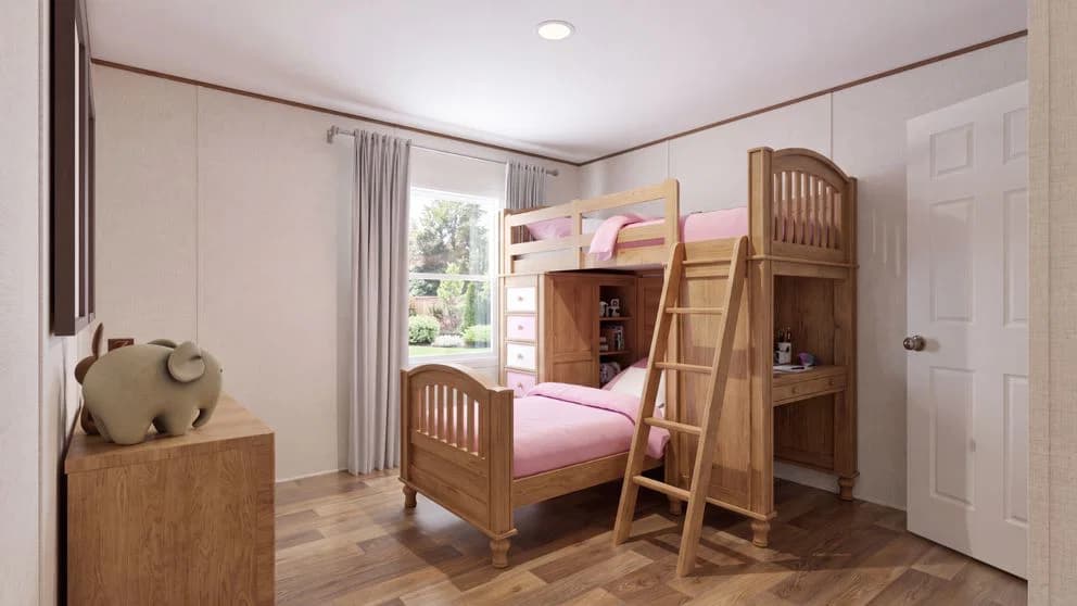 Redwood bedroom home features