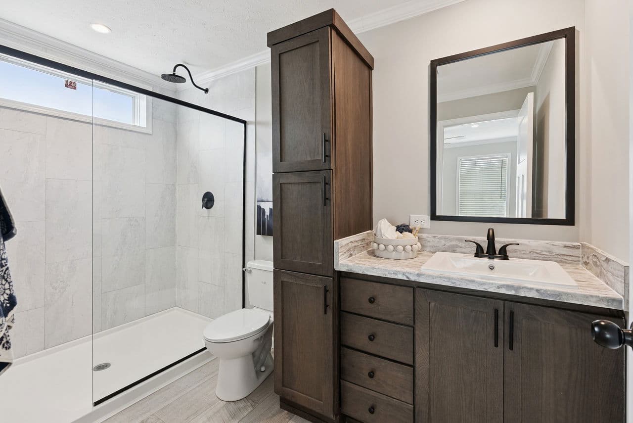 Driftwood bathroom home features