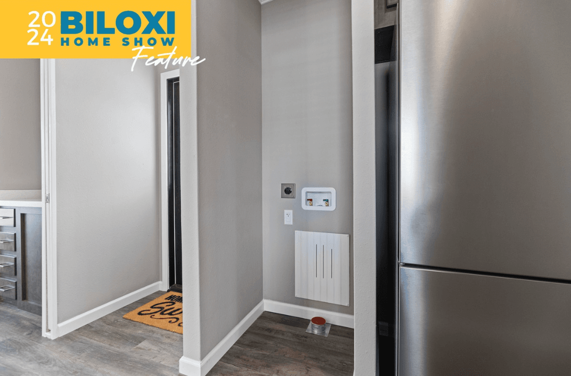 Wedge tiny home interior home features