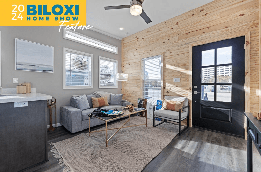Wedge tiny home interior home features
