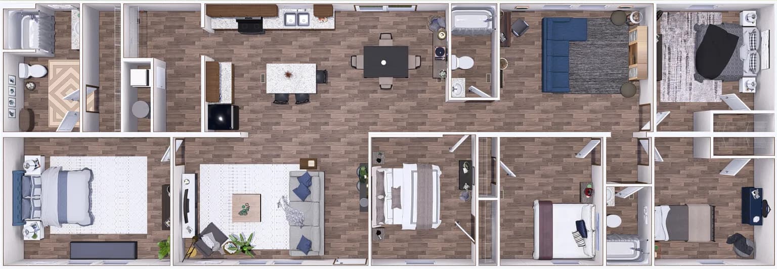 Redwood  home features