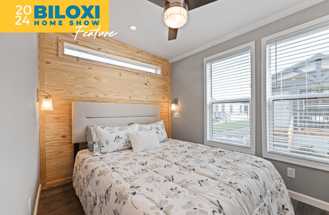 Wedge tiny home bedroom home features