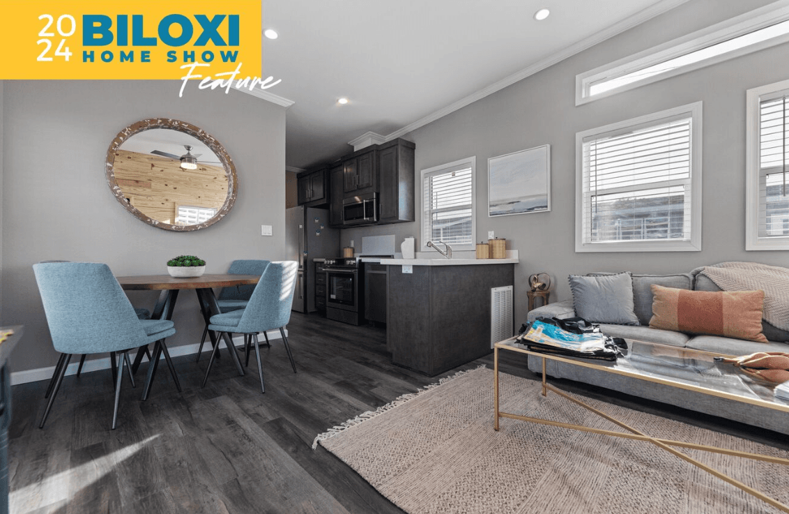 Wedge tiny home kitchen home features